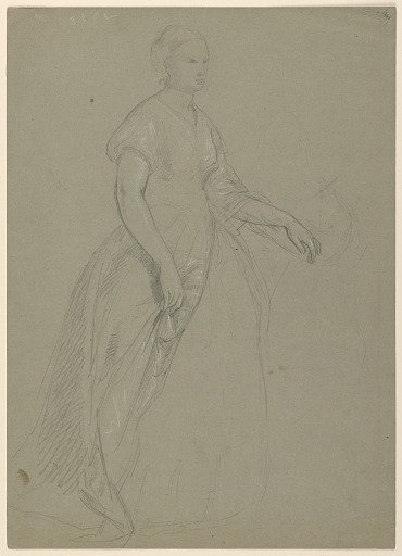 Study of Standing Woman for "The Republican Court" (Lady Washington's Reception Day)