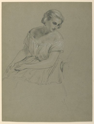 Study of Seated Woman for "The Republican Court" (Lady Washington's Reception Day)