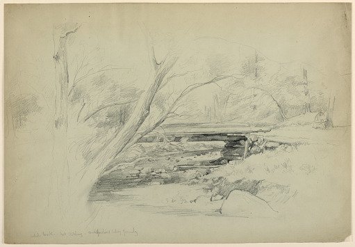Artist's Brook, Hoit Sketching, Mosquitoes Biting Furiously