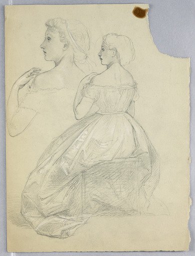 Study of Seated Woman for "Titian Showing the Entombment to Charles V and Clement VII"