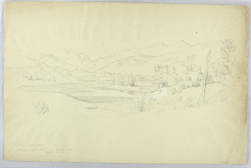 Franconia Notch from the Pemigewasset River near Grafton House