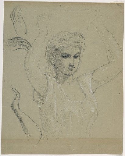 Woman With Hands Raised