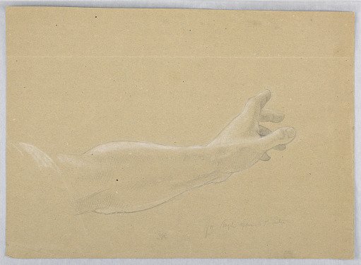 Study of Hand for Angel Appearing to St. Peter in "Early Christian Martyrs"