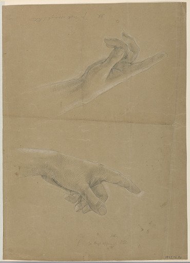 Two Studies of Hand for Angel Appearing to St. Peter in "Early Christian Martyrs"