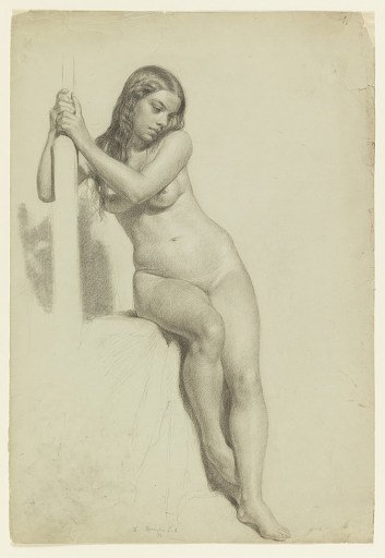 Female Nude on a Stool