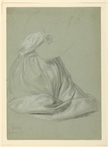 Drapery Study for "A Magdalen"