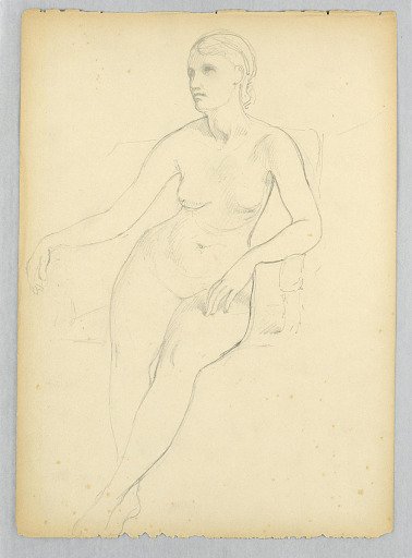 Seated Nude Study for Portrait of Helen Hamersley