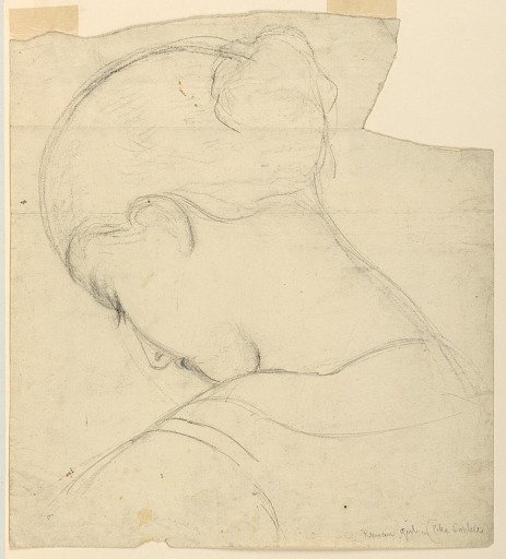Study for "Roman Girl", Head of a Woman