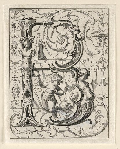 Panel with the Letter "B" from the "Newes ABC Büechlein"