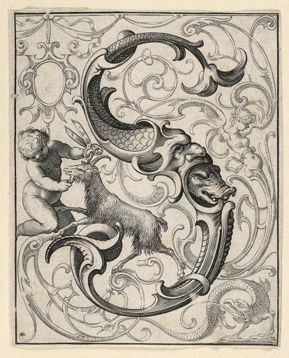 Panel with the Letter "S" from the "Newes ABC Büechlein"