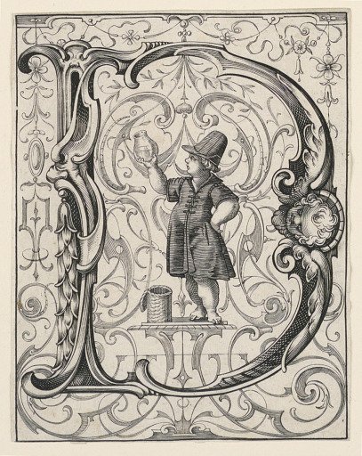 Panel with the Letter "D" from the "Newes ABC Büechlein"
