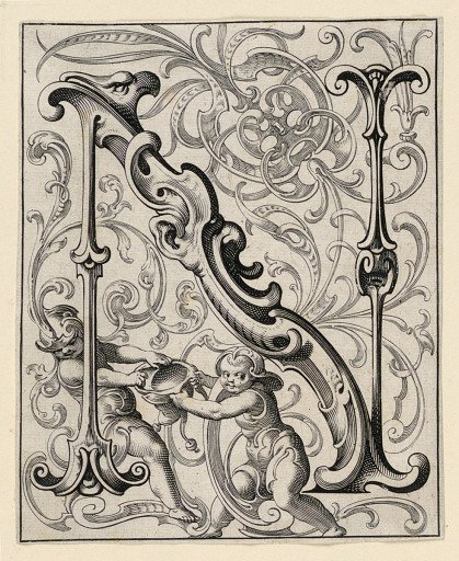 Panel with the Letter "N" from the "Newes ABC Büechlein"