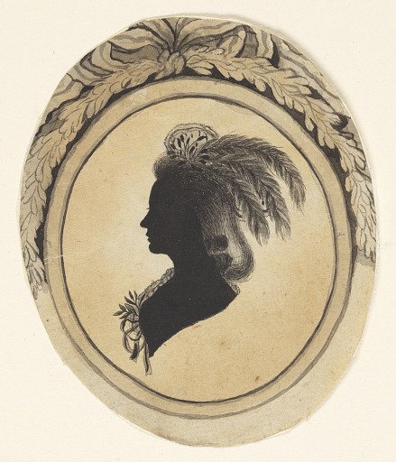 Silhouette Portrait of a Young Woman