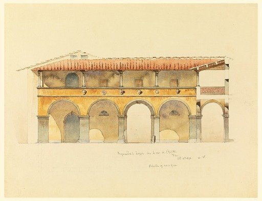 Fragment de la Loggia dans la cour de l'Hopital, Pisa