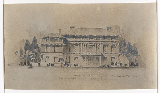 Elevation of Proposed House for George Eustis, Esq.