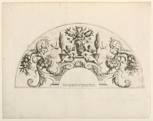 Fan leaves, Fifth and sixth plates of the set, "Divers Desseins de grands Eventails, Encrans, et autres Ornamens, inventés et gravés par Nicolas Loire"