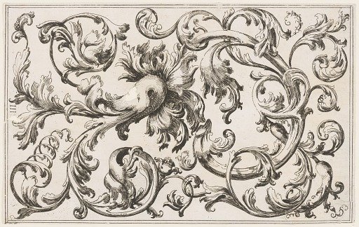 Leaf from an ornament suite of arabesques