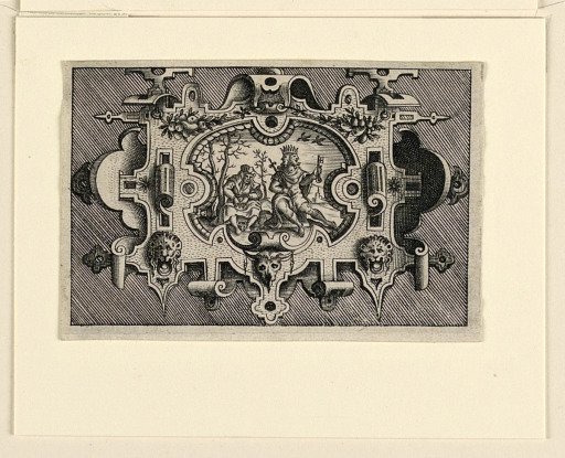 Scrollwork Escutcheon with Representation of Summer
