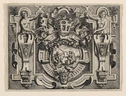 Strapwork Grotesque with Scene from Ovid