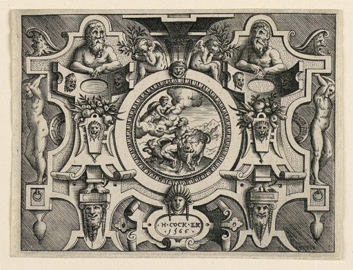 Strapwork Grotesque with Mythological Scene