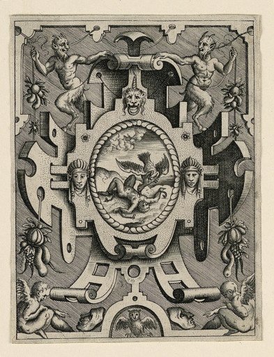 Strapwork Grotesque with Mythological Scene