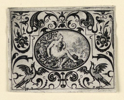 Sense of Taste, Plate from Quinque sensum typi in usum aurifabroru exarati (Images of the Five Senses Engraved for the Benefit of the Goldsmith)