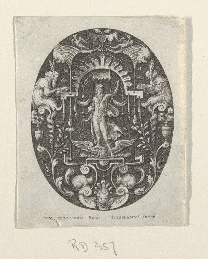 Jupiter, from Grotesques à fond noir, Divinités et Allégories (Grotesques on Black Ground, Divinities and Allegories)