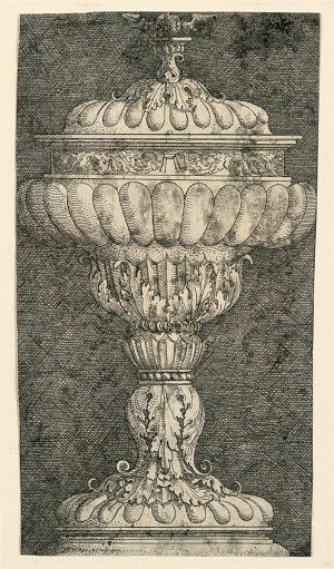 Covered Goblet with a Winged Ball on the Top