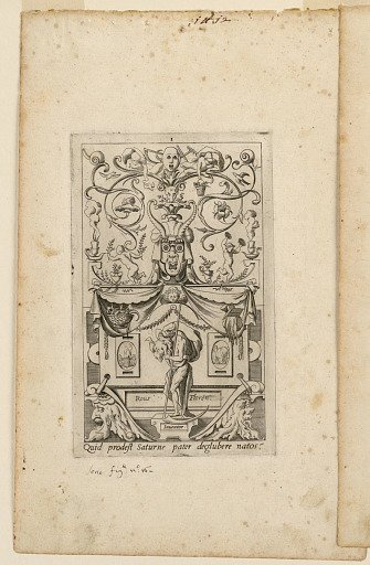 Grotesque with Deities. Plate 01 “Saturne” 2nd state