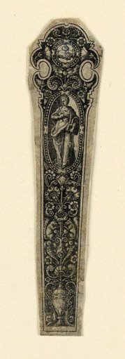 Design for a Knife Handle Showing Faith