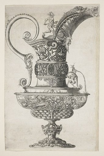 Pitcher with a Figure of Neptune, from "Insignae Ac Planè Novum Opis Cratero Graphicum (A New Artistic Work, Eminent and Clear, On the Vessel)