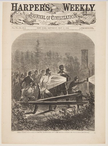 Rebels Outside Their Works at Yorktown Reconnoitring [sic] with Dark Lanterns