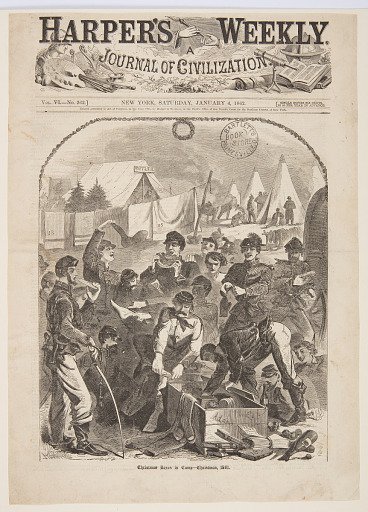 Christmas Boxes in Camp – Christmas, 1861