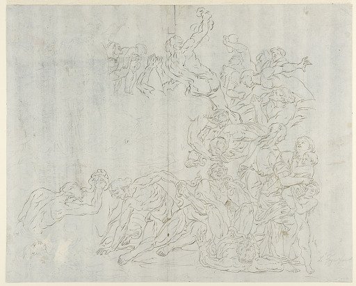 Figures Attacked by Serpents