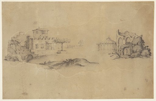 Sketches of a Building and a Ruin