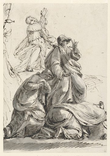 Kneeling Figures (Detail of a Composition of "The Assumption")