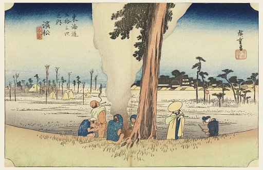 Hamamatsu, Wintertime, in The Fifty-Three Stations of the Tokaido Road (Tokaido Gojusan Tsugi-no Uchi)