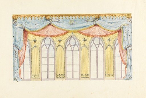 Window Decoration, Probably for the East Wall of the Music Room, Royal Pavilion, Brighton