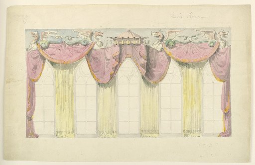 Design for Curtains on the East Wall of the Music Room, Royal Pavilion, Brighton