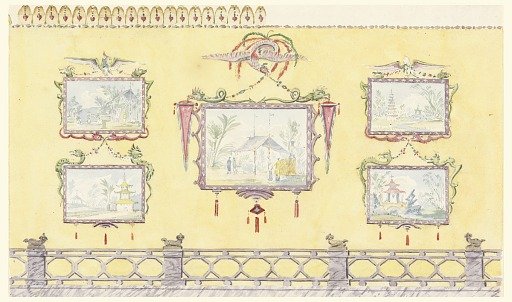Design for Wall Decoration, Yellow (North) Drawing Room, Royal Pavilion, Brighton
