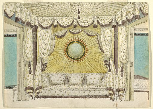 Design for Bed with Tented Alcove, probably for the Prince of Wales's Bedroom or Boudoir, Royal Pavilion, Brighton
