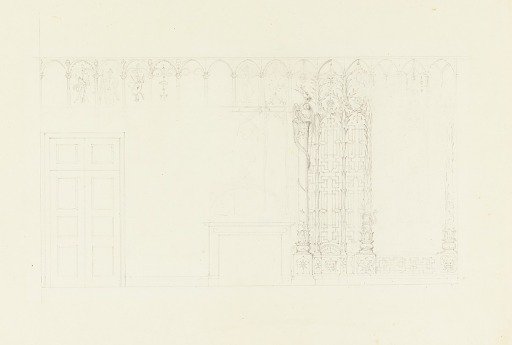 Design for Wall Decoration for the South Wall of the Entrance Hall, Royal Pavilion, Brighton