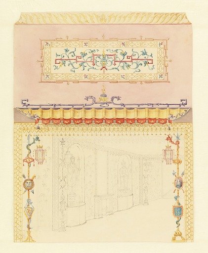 Design for the Corridor to the Chinese Gallery, Royal Pavilion, Brighton