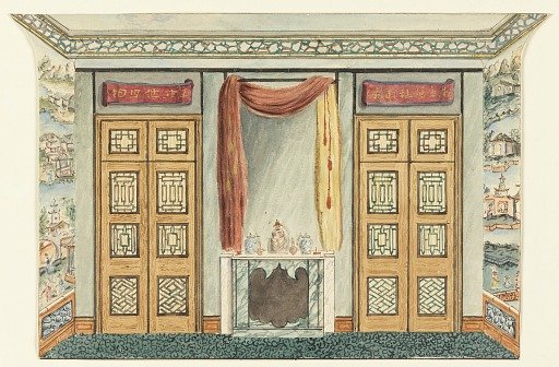 Interior with Chinese Wallpaper