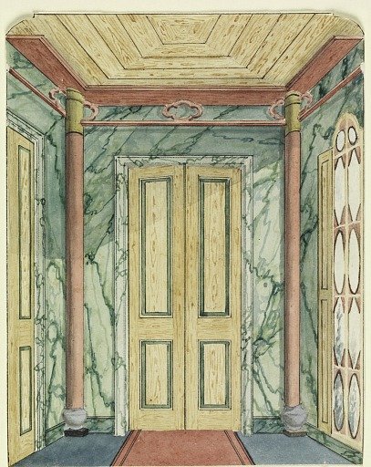 Design for a Lobby, Possibly the Ante Room to the Music Room