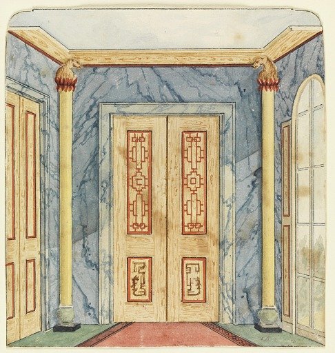 Design for a Lobby, Possibly the Ante Room to the Music Room