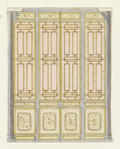 Design for Wall Decoration, Possibly for Lobby or Vicinity South of Dining Room