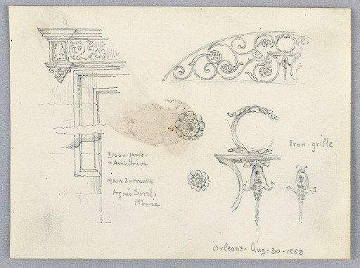 Architectural Sketches from Agnes Sorel’s House, Oréans