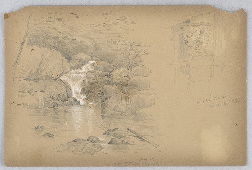 Two Sketches, Corbel and Waterfall