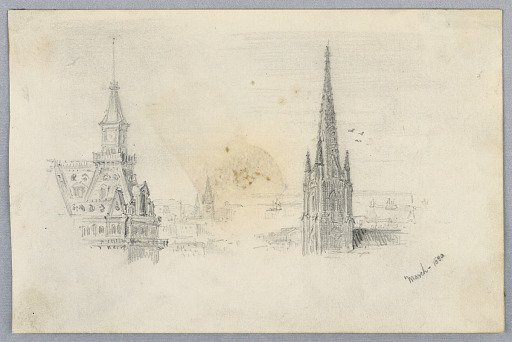 Two Sketches of Steeples